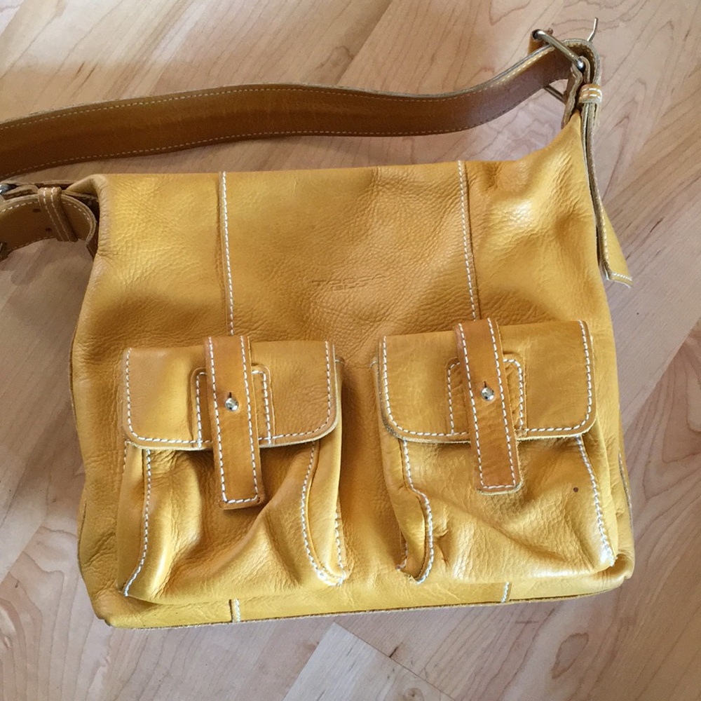 TOSCA BLU | Leather Shoulder Bag With Rhinestone Strap - Picture 11 of 16